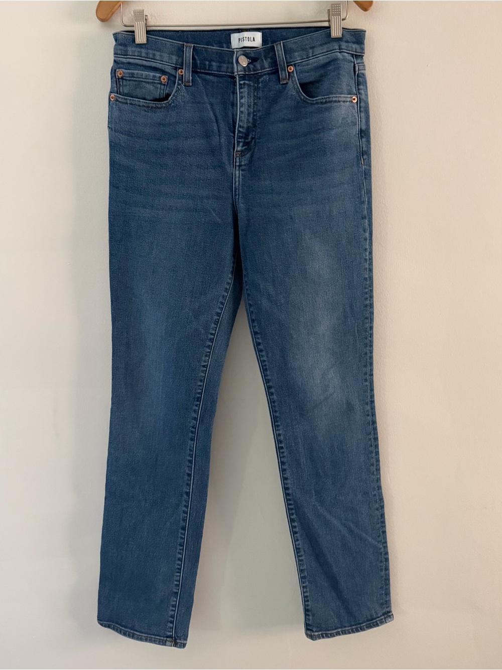 Pistola Jeans Monroe High Rise Cigarette Blue Denim Size 29 Classic